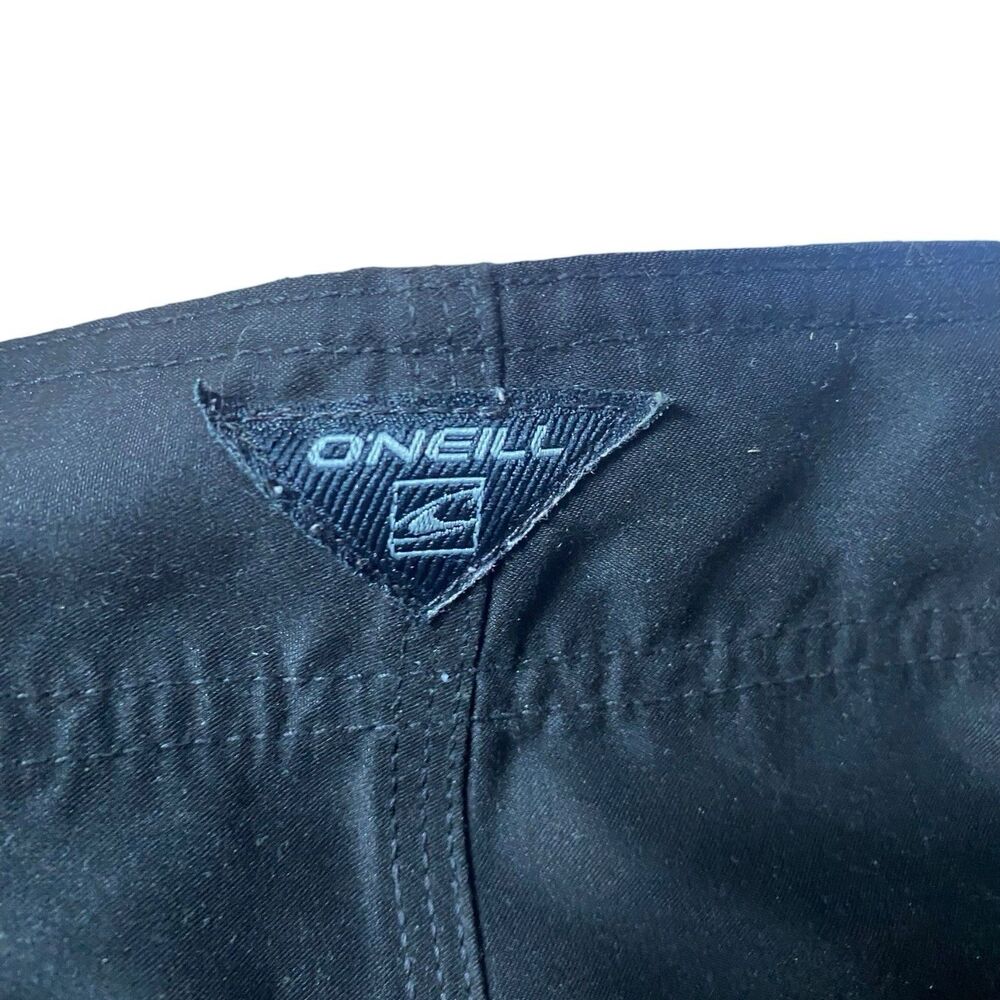 Oneal Board Shorts Swim Trunks Mens 36 Black Pockets Drawstring Pink Embroidery - Picture 9 of 10